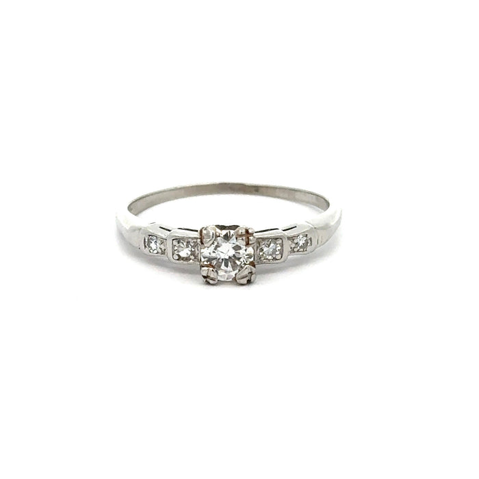 Vintage 0.35ctw Diamond Engagement Ring in Platinum