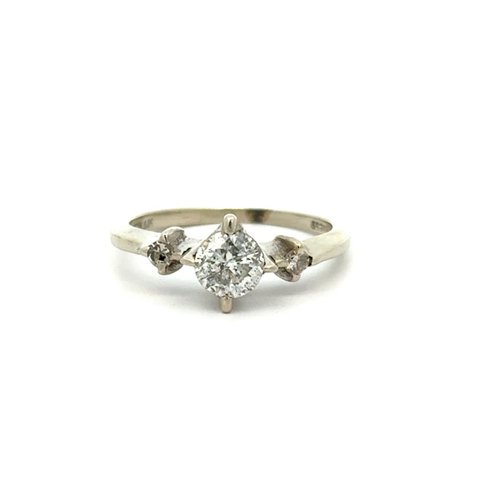 Vintage Mid-Century 0.52ctw Diamond Engagement Ring in 14k White Gold