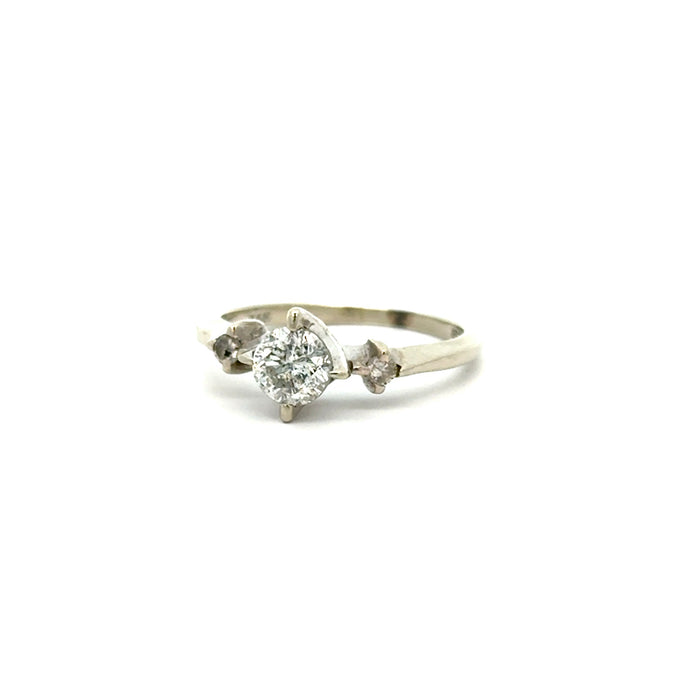 Vintage Mid-Century 0.52ctw Diamond Engagement Ring in 14k White Gold