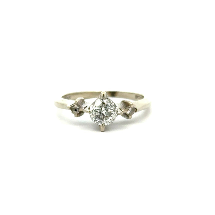 Vintage Mid-Century 0.52ctw Diamond Engagement Ring in 14k White Gold