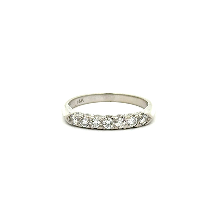 Vintage 0.25ctw Diamond Wedding Band in 14k White Gold