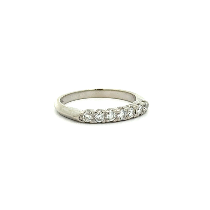 Vintage 0.25ctw Diamond Wedding Band in 14k White Gold