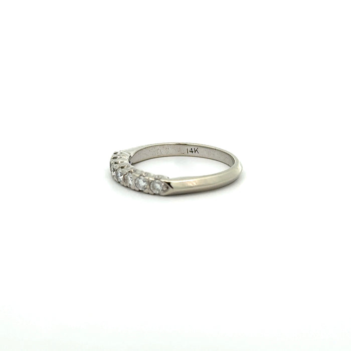 Vintage 0.25ctw Diamond Wedding Band in 14k White Gold
