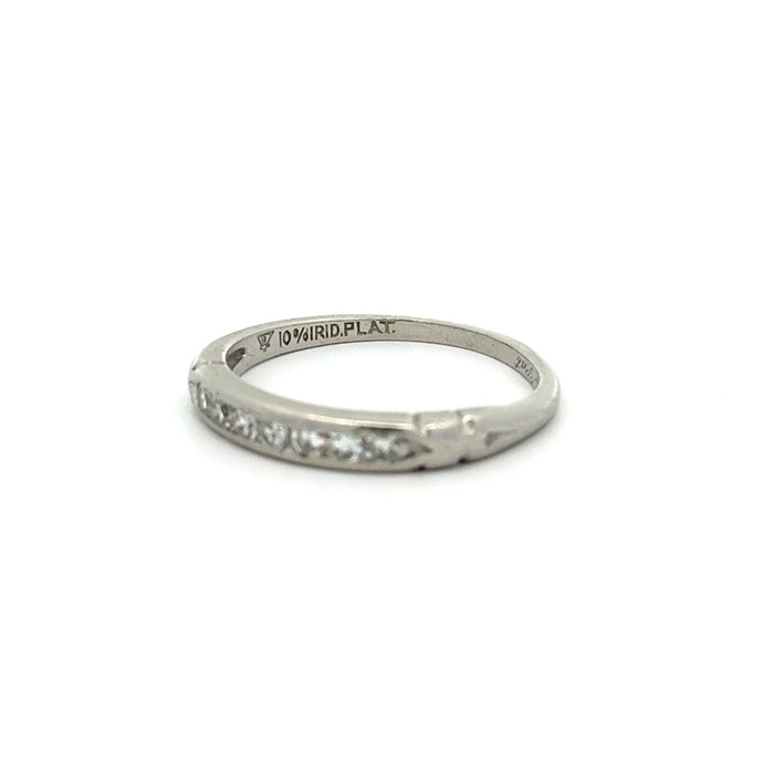 Vintage Diamond Wedding Band in Platinum