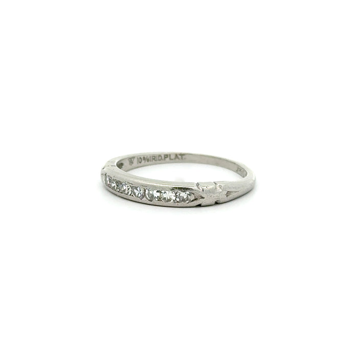 Vintage Diamond Wedding Band in Platinum
