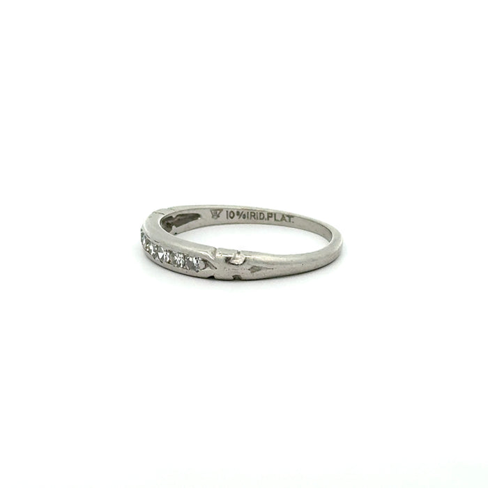 Vintage Diamond Wedding Band in Platinum