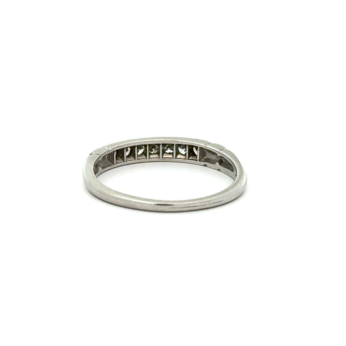 Vintage Diamond Wedding Band in Platinum