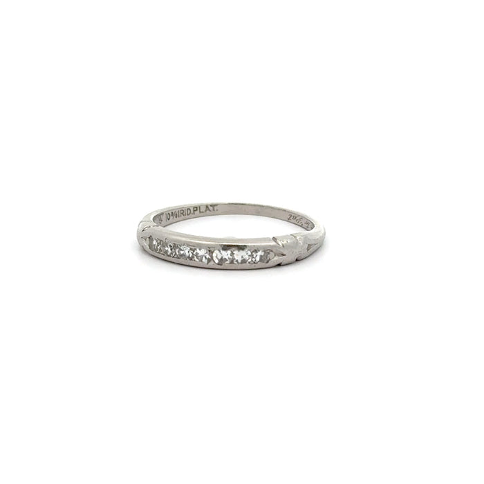 Vintage Diamond Wedding Band in Platinum