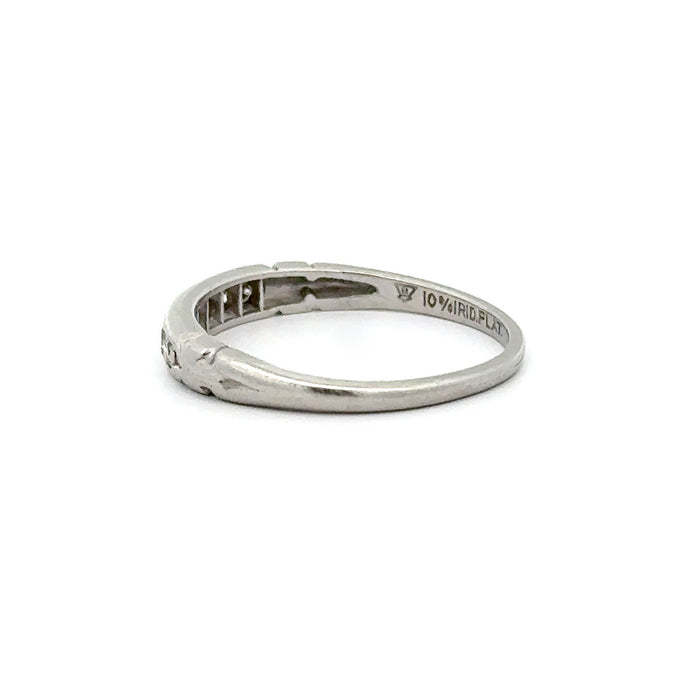 Vintage Diamond Wedding Band in Platinum