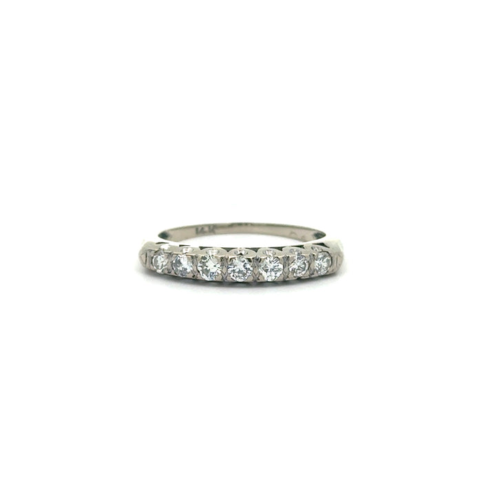 Vintage 0.28ctw Diamond Wedding Band in 14k White Gold