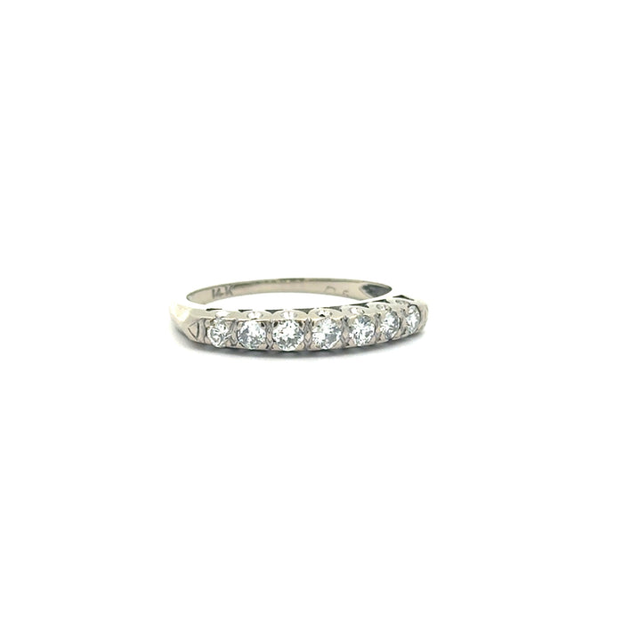 Vintage 0.28ctw Diamond Wedding Band in 14k White Gold