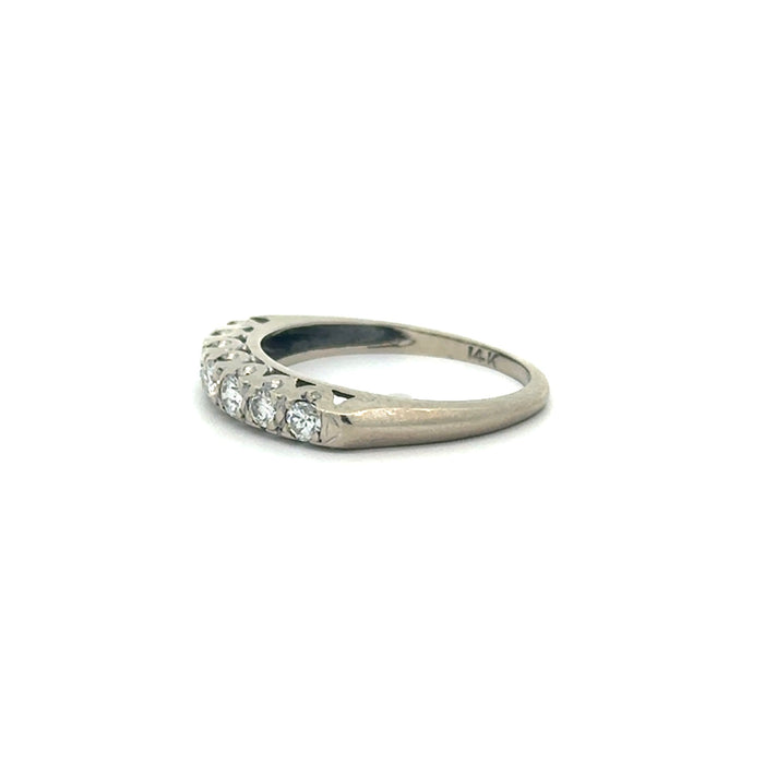 Vintage 0.28ctw Diamond Wedding Band in 14k White Gold