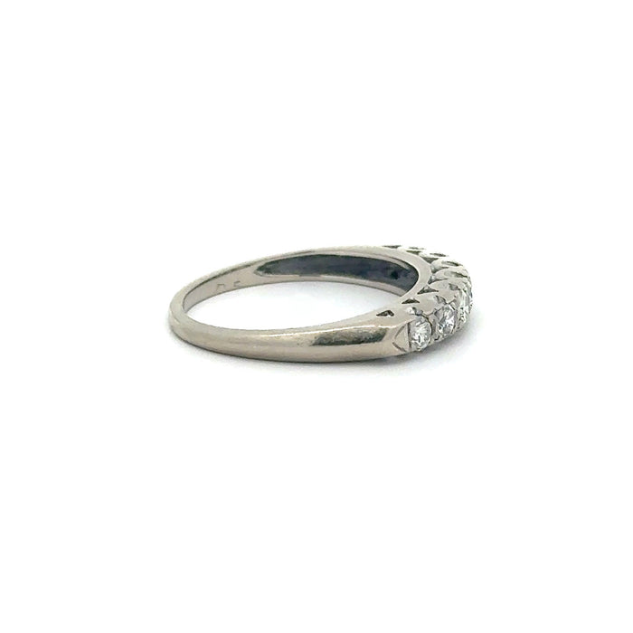 Vintage 0.28ctw Diamond Wedding Band in 14k White Gold