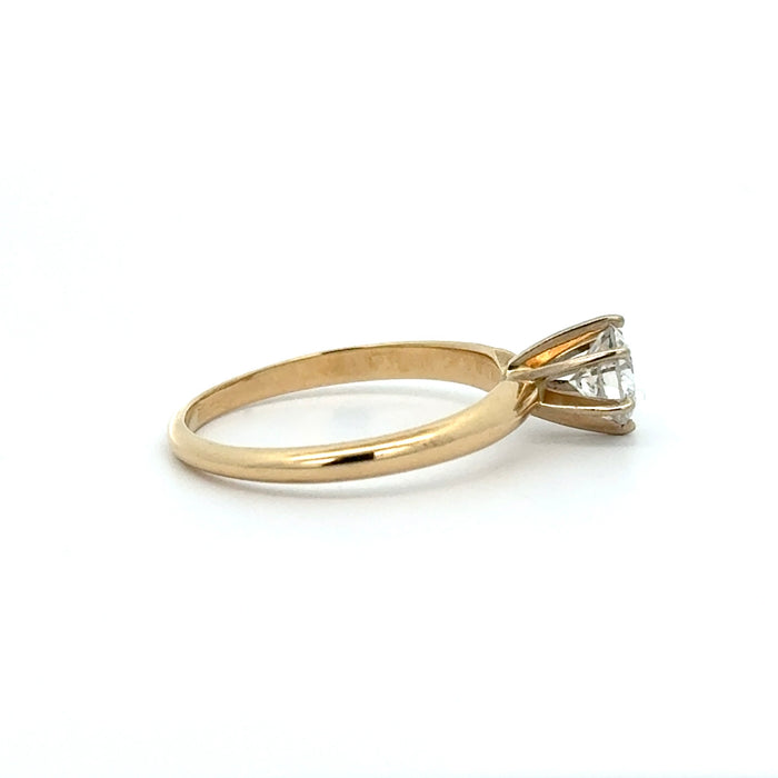 Vintage 0.64ct Diamond Solitaire Engagement Ring in 14k Yellow Gold