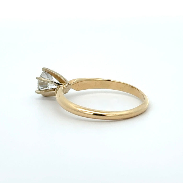 Vintage 0.64ct Diamond Solitaire Engagement Ring in 14k Yellow Gold