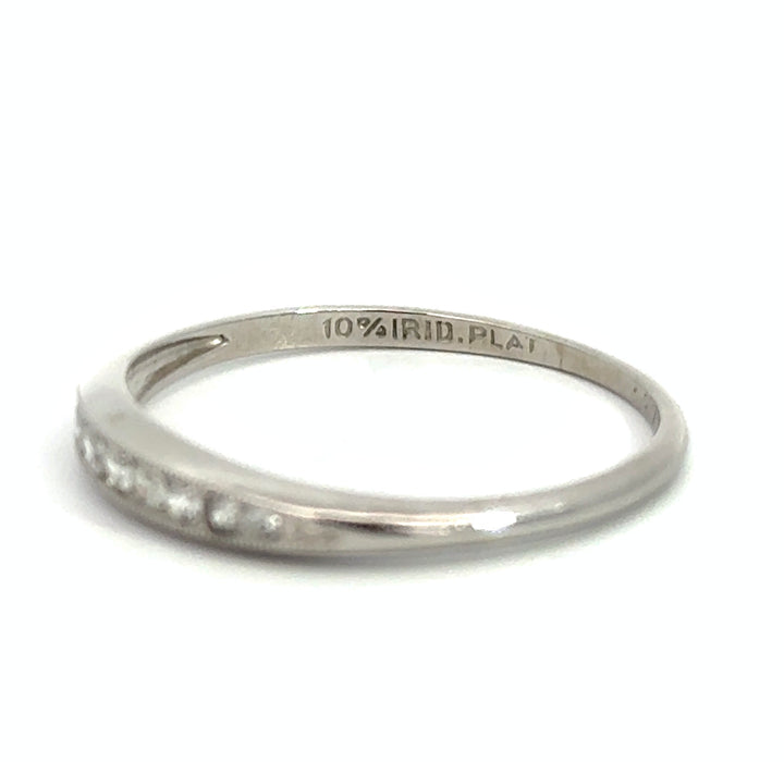 Vintage Diamond and Platinum Band